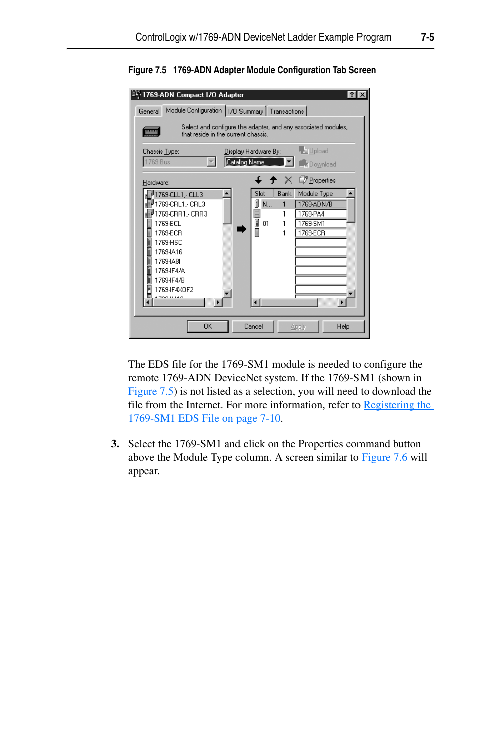 Figure 7.5 | Rockwell Automation 1769-SM1 Compact I/O to DPI/SCANport Module User Manual | Page 89 / 176