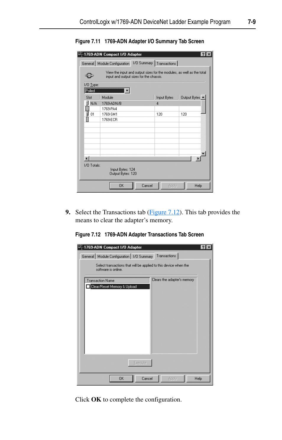 Figure 7.11, Put and output data. the i/o summary in | Rockwell Automation 1769-SM1 Compact I/O to DPI/SCANport Module User Manual | Page 93 / 176