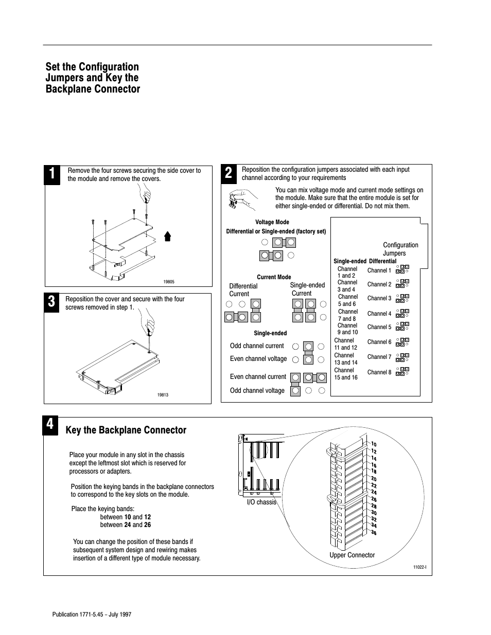 Key the backplane connector | Rockwell Automation 1771-IFE/C INSTL.INSTRUCTIONS ANALOG INPU User Manual | Page 4 / 16