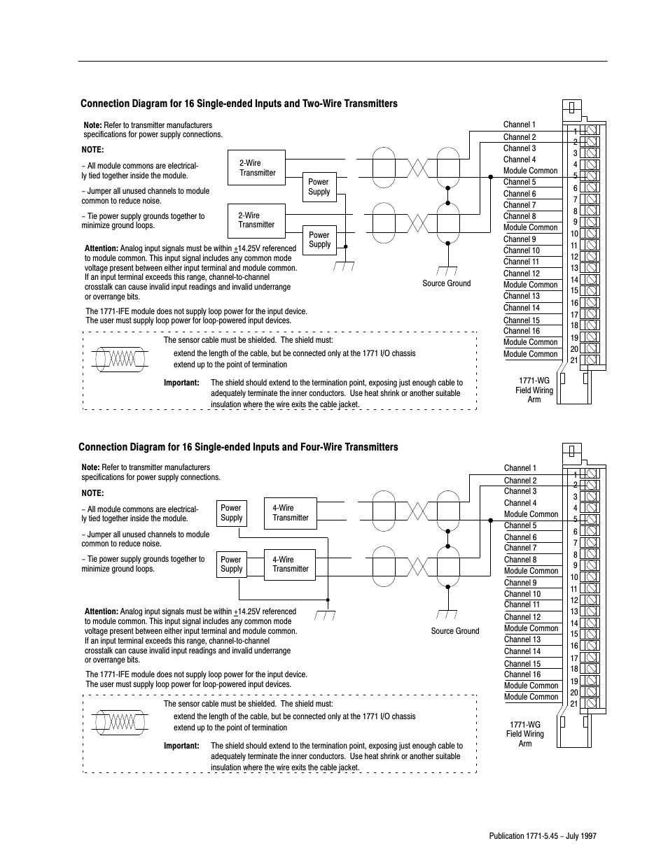 Rockwell Automation 1771-IFE/C INSTL.INSTRUCTIONS ANALOG INPU User Manual | Page 7 / 16