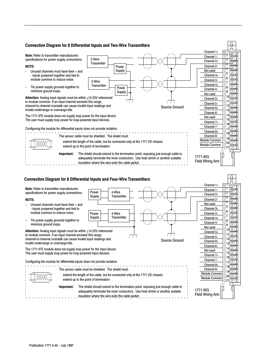 Rockwell Automation 1771-IFE/C INSTL.INSTRUCTIONS ANALOG INPU User Manual | Page 8 / 16