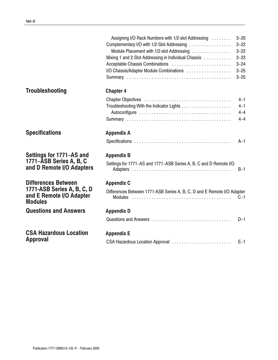 Rockwell Automation 1771-ASB/E Remote I/O Adapter User Manual User Manual | Page 10 / 94