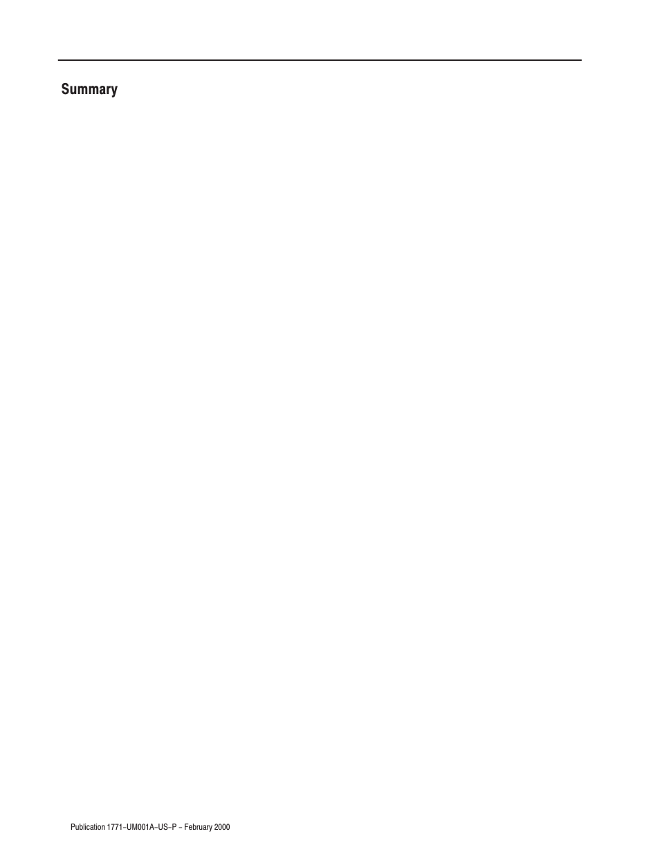 Summary | Rockwell Automation 1771-ASB/E Remote I/O Adapter User Manual User Manual | Page 14 / 94