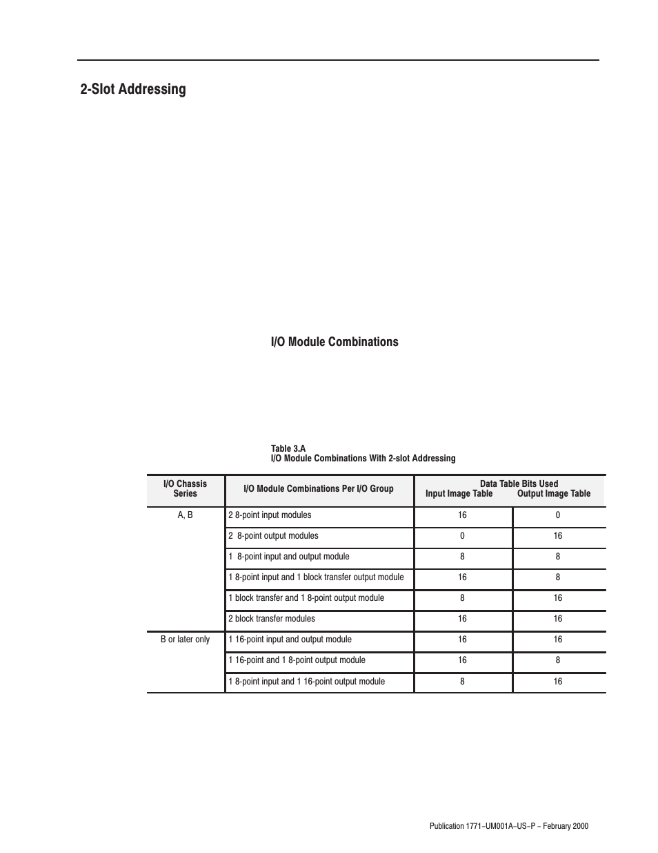 Slot addressing, 2ćslot addressing | Rockwell Automation 1771-ASB/E Remote I/O Adapter User Manual User Manual | Page 33 / 94