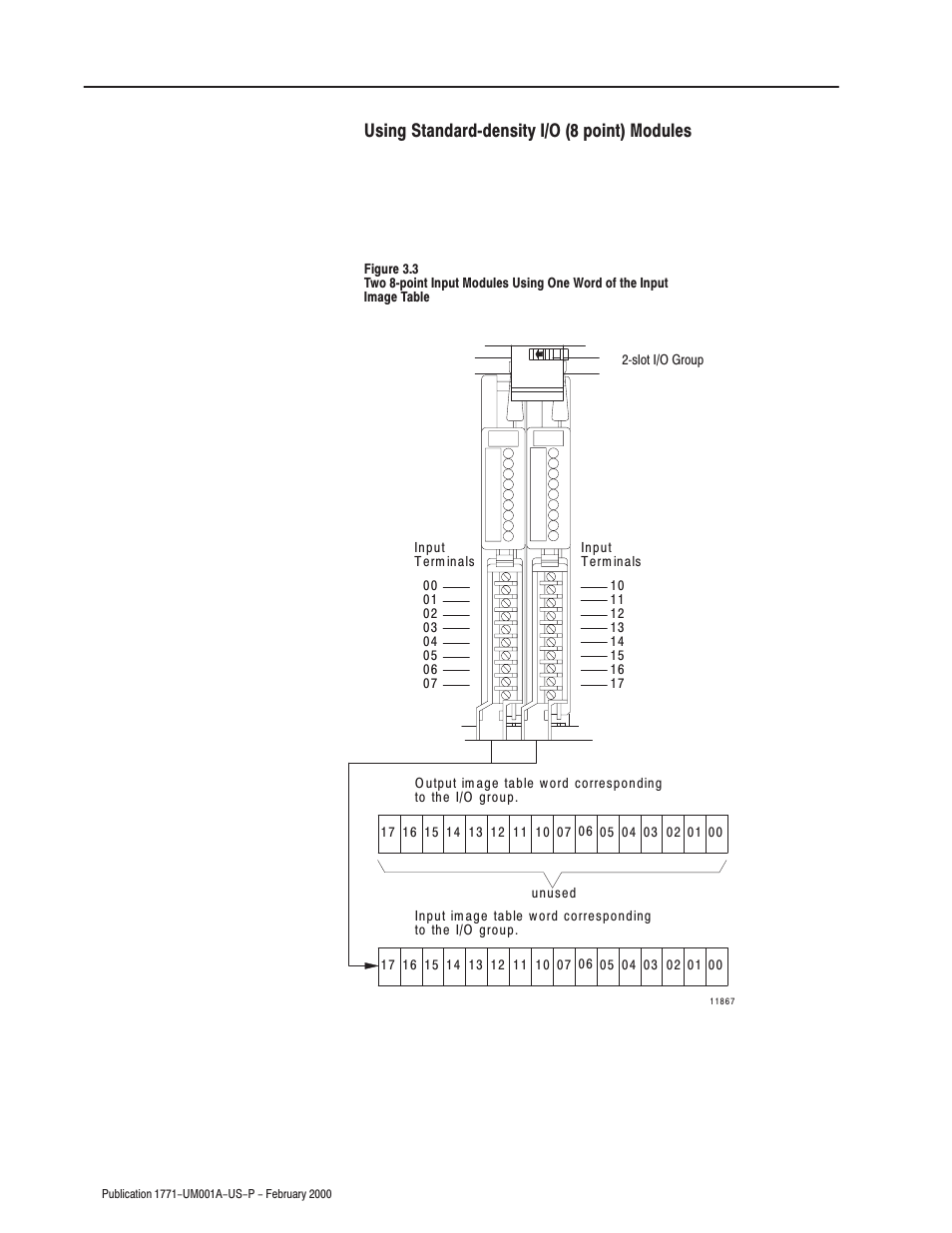 Using standardćdensity i/o (8 point) modules | Rockwell Automation 1771-ASB/E Remote I/O Adapter User Manual User Manual | Page 34 / 94