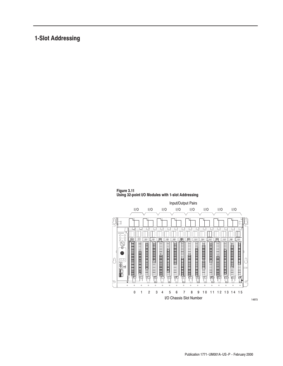 Slot addressing, 1ćslot addressing | Rockwell Automation 1771-ASB/E Remote I/O Adapter User Manual User Manual | Page 43 / 94