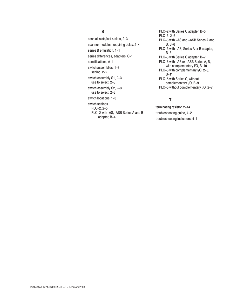 Rockwell Automation 1771-ASB/E Remote I/O Adapter User Manual User Manual | Page 90 / 94