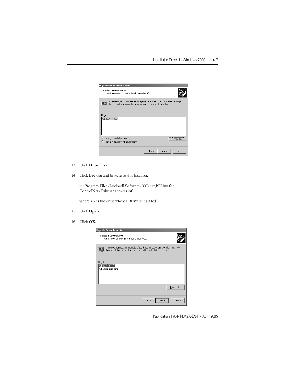 Rockwell Automation 1784-PKTCS ControlNet PCI Scanner Card Installation Instrucitons User Manual | Page 39 / 70
