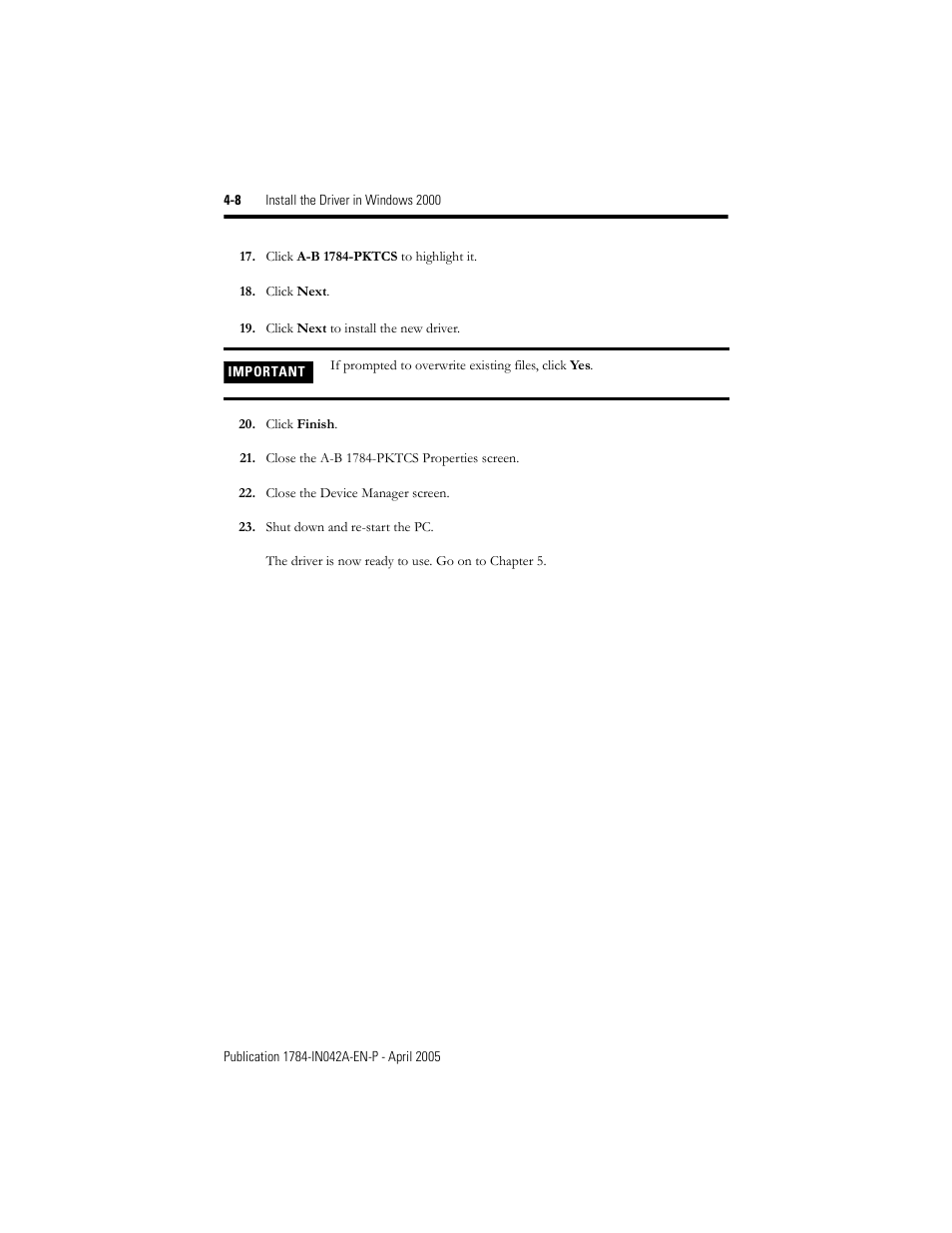 Rockwell Automation 1784-PKTCS ControlNet PCI Scanner Card Installation Instrucitons User Manual | Page 40 / 70