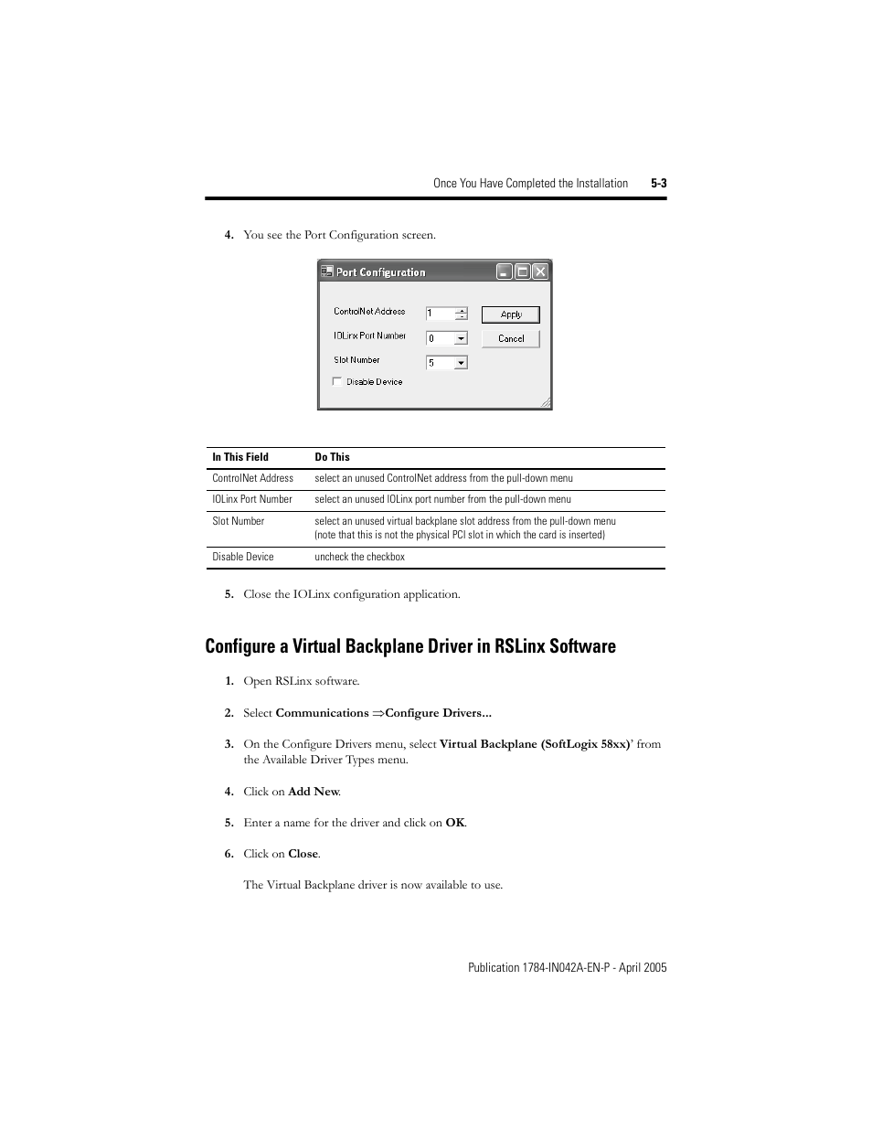 Rockwell Automation 1784-PKTCS ControlNet PCI Scanner Card Installation Instrucitons User Manual | Page 43 / 70