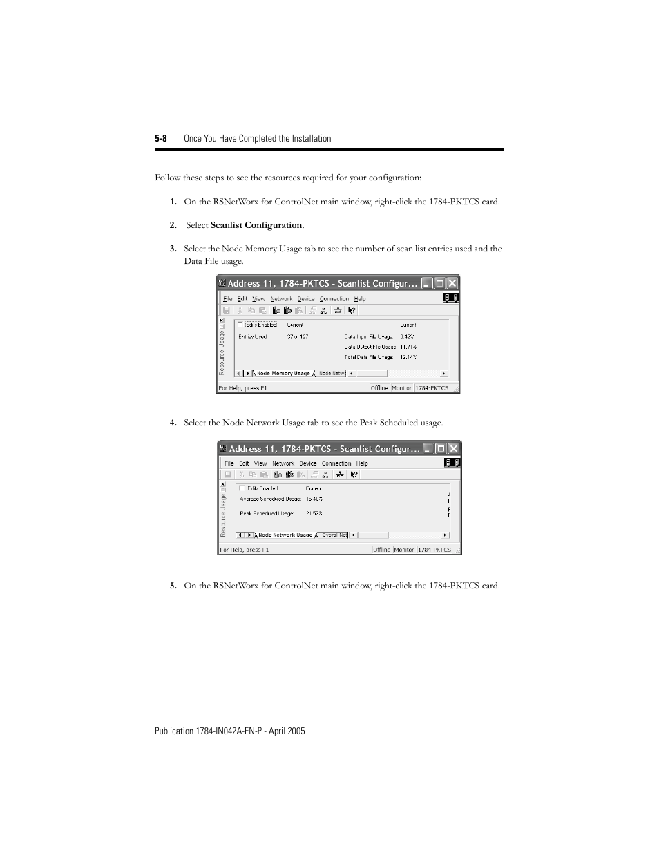 Rockwell Automation 1784-PKTCS ControlNet PCI Scanner Card Installation Instrucitons User Manual | Page 48 / 70