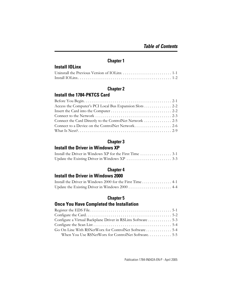 Rockwell Automation 1784-PKTCS ControlNet PCI Scanner Card Installation Instrucitons User Manual | Page 9 / 70