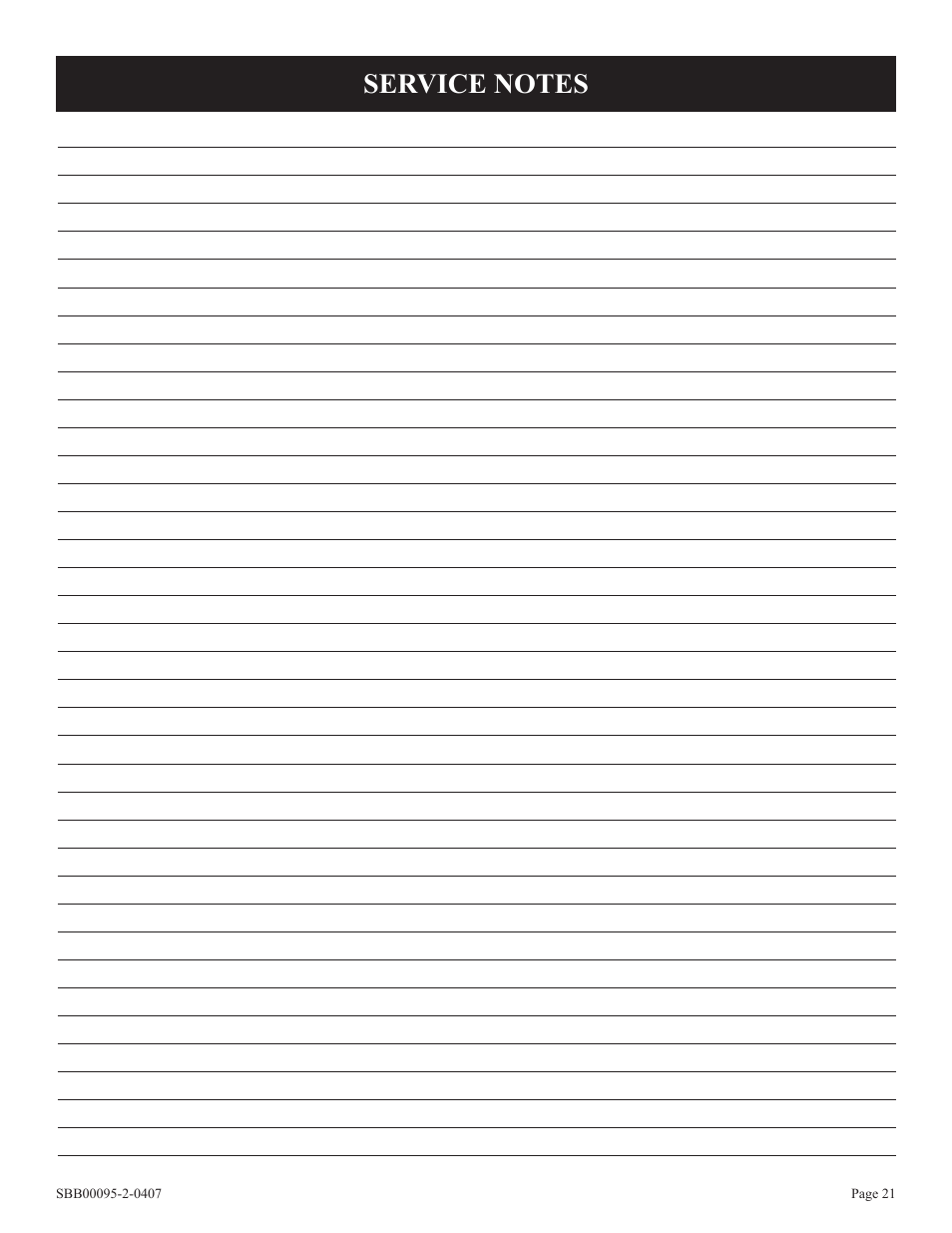 Broilmaster SBG2801-1 User Manual | Page 21 / 24