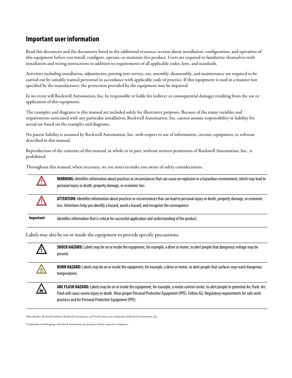 Important user information | Rockwell Automation Logix5000 Controllers ASCII Strings Programming Manual User Manual | Page 2 / 32