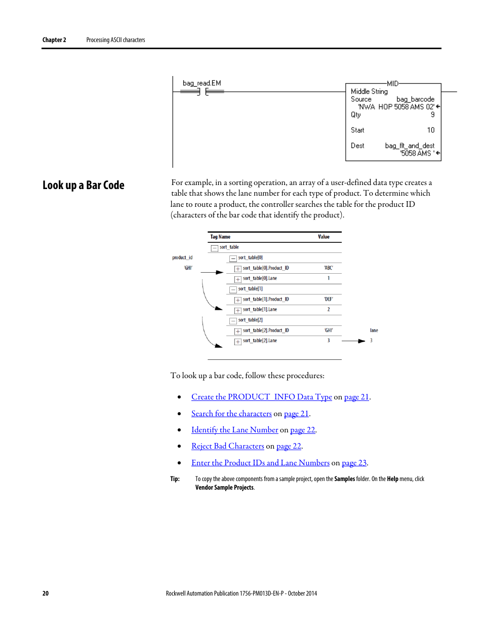 Look up a bar code | Rockwell Automation Logix5000 Controllers ASCII Strings Programming Manual User Manual | Page 20 / 32