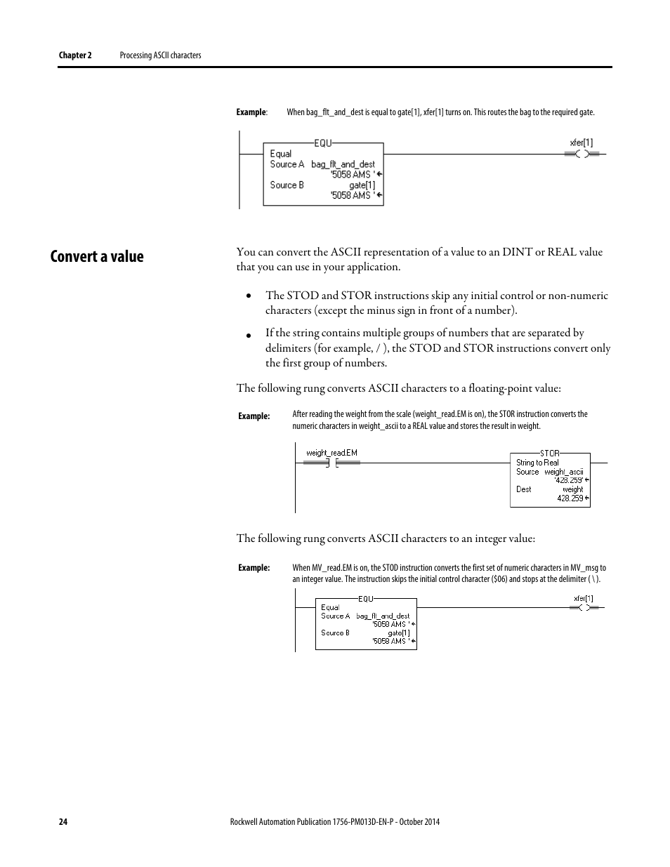 Convert a value | Rockwell Automation Logix5000 Controllers ASCII Strings Programming Manual User Manual | Page 24 / 32