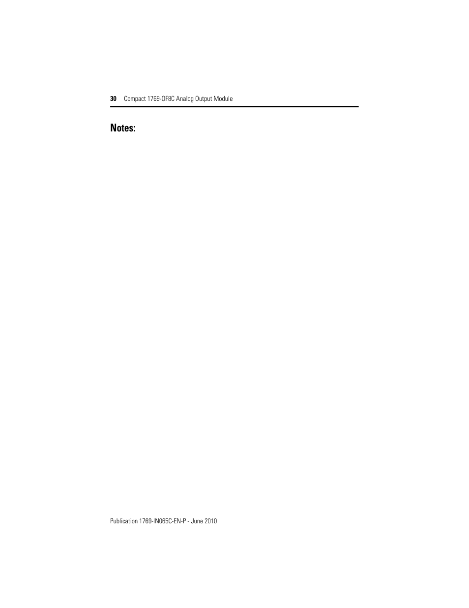 Rockwell Automation 1769-OF8C Compact Analog Output Module User Manual | Page 30 / 32