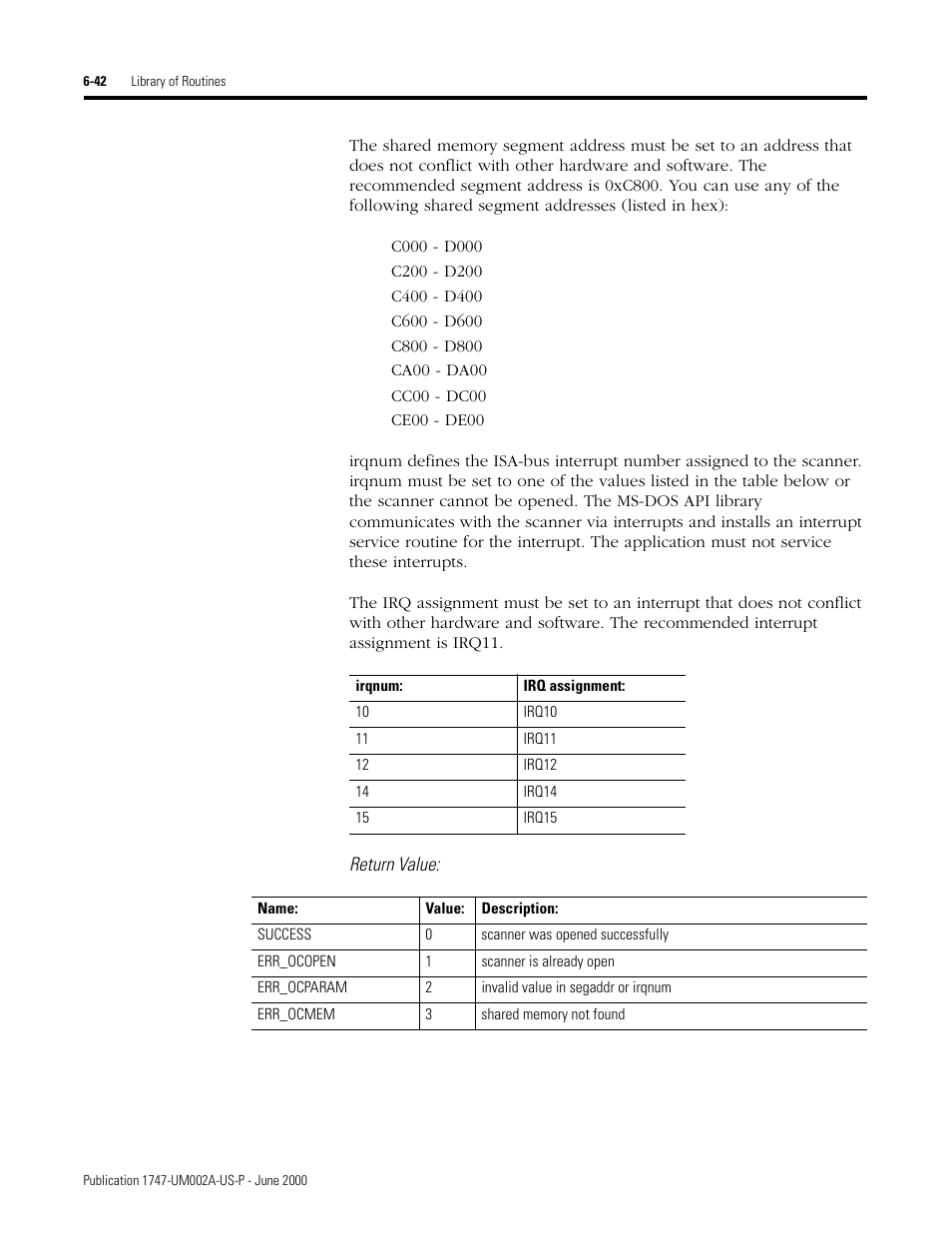 Rockwell Automation 1747-PCIS API Software -  Open Controller User Manual | Page 102 / 174