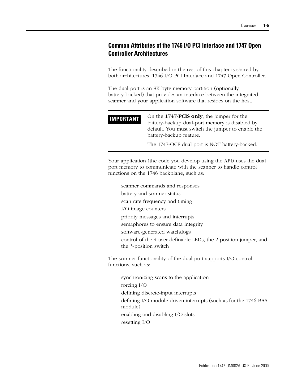 Rockwell Automation 1747-PCIS API Software -  Open Controller User Manual | Page 17 / 174