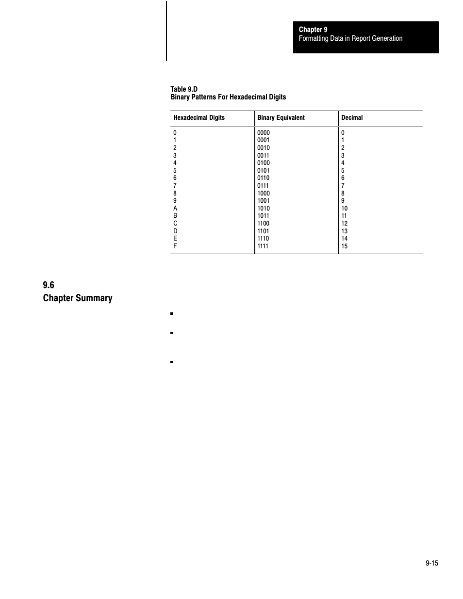 9ć15, 6 chapter summary | Rockwell Automation 1775-S4B,D17756.5.3 User Manual SCANNER/MSG HND User Manual | Page 103 / 167