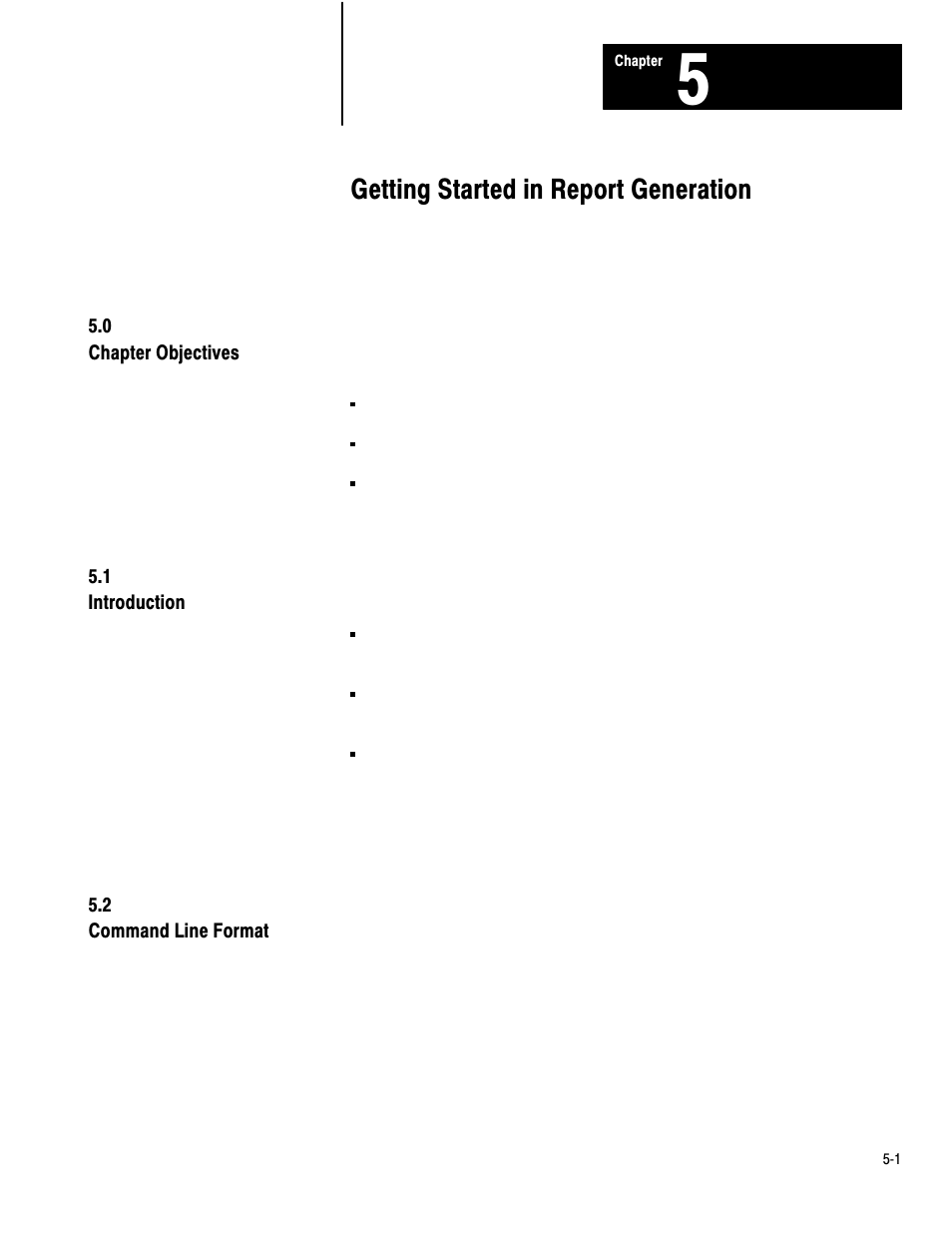 5 - getting started in report generation, Getting started in report generation | Rockwell Automation 1775-S4B,D17756.5.3 User Manual SCANNER/MSG HND User Manual | Page 39 / 167