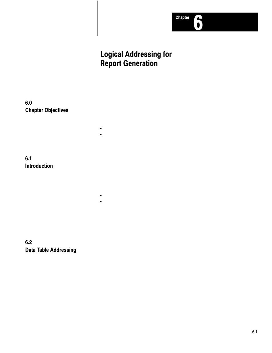 6 - logical addressing for report generation, Logical addressing for report generation | Rockwell Automation 1775-S4B,D17756.5.3 User Manual SCANNER/MSG HND User Manual | Page 48 / 167