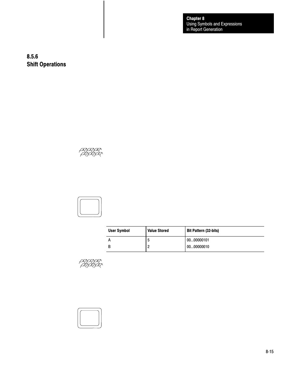 8ć15, 6 shift operations | Rockwell Automation 1775-S4B,D17756.5.3 User Manual SCANNER/MSG HND User Manual | Page 83 / 167