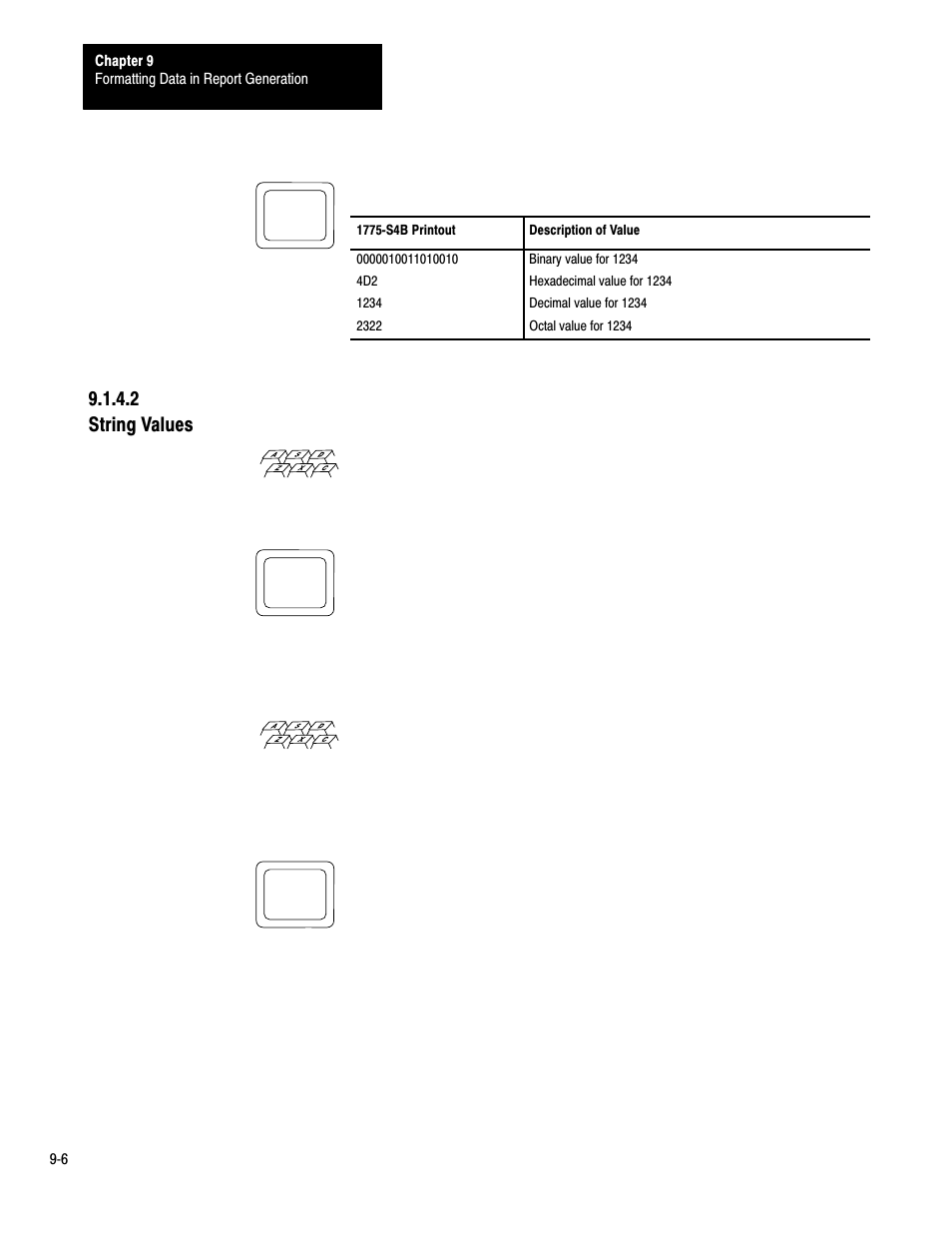 2 string values | Rockwell Automation 1775-S4B,D17756.5.3 User Manual SCANNER/MSG HND User Manual | Page 94 / 167