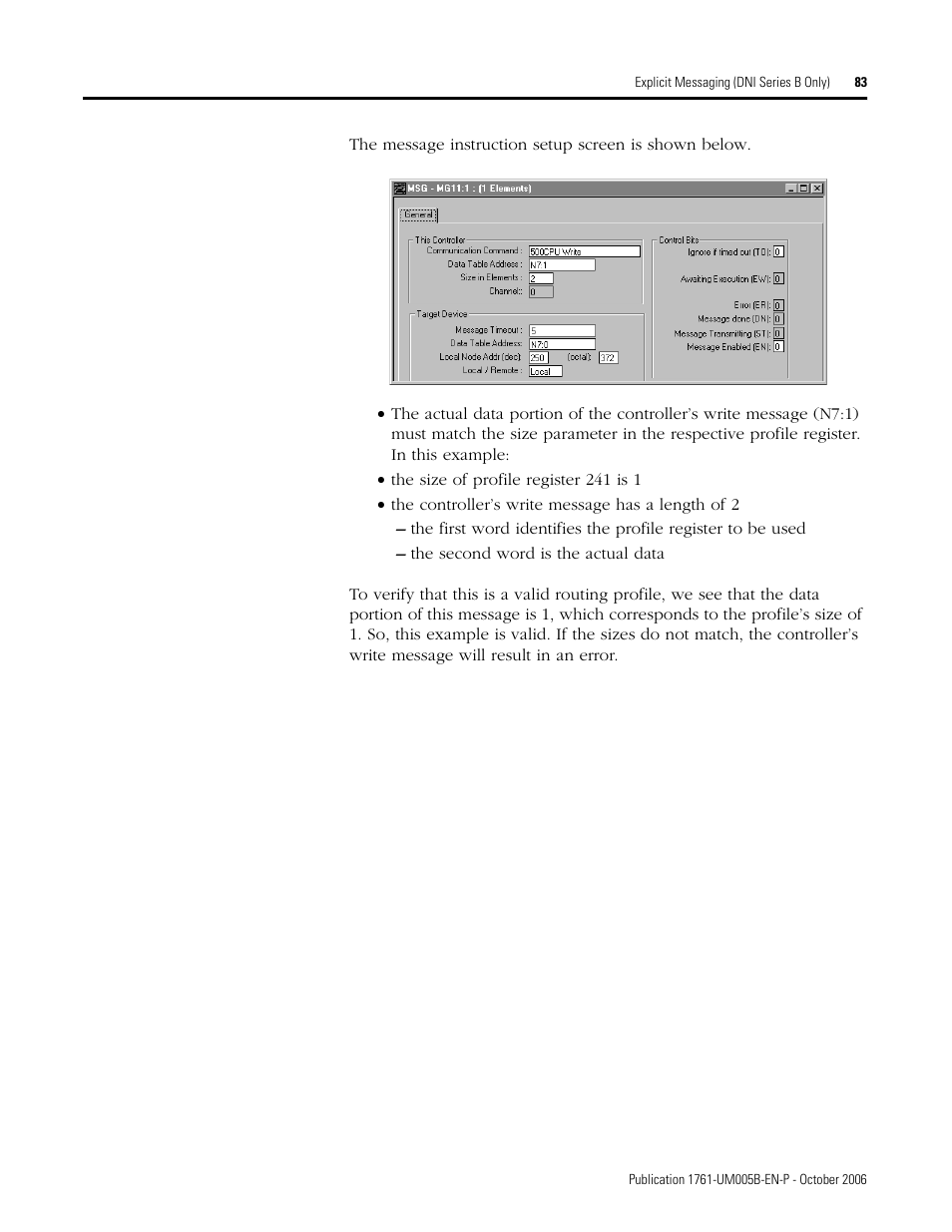 Rockwell Automation 1761-NET-DNI DeviceNet Interface (DNI) User Manual | Page 83 / 100
