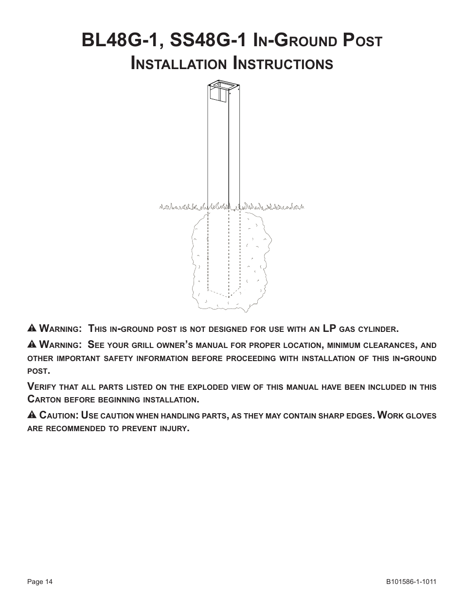 Round, Nstallation, Nstructions | Broilmaster BL48G-1 User Manual | Page 14 / 20