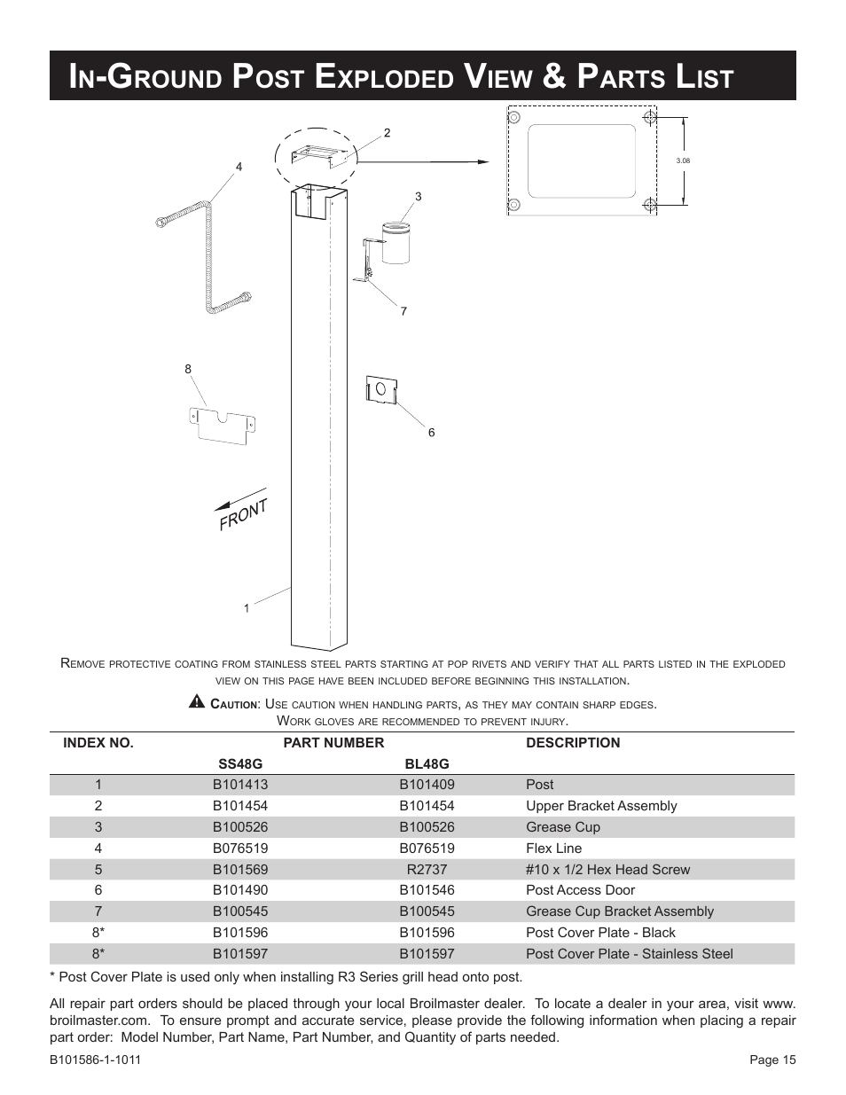 Round, Xploded, Arts | Broilmaster BL48G-1 User Manual | Page 15 / 20