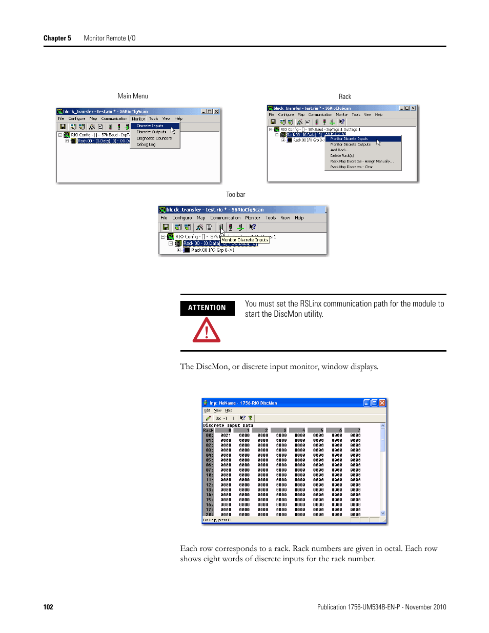 Rockwell Automation 1756-RIO ControlLogix Remote I/O Communication Interface Module User Manual User Manual | Page 102 / 176