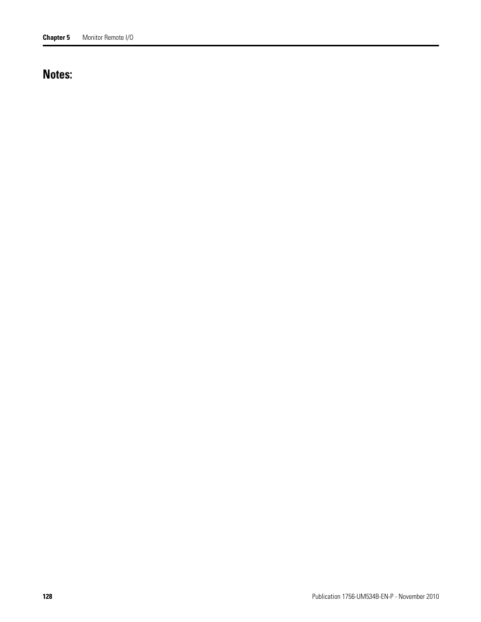 Rockwell Automation 1756-RIO ControlLogix Remote I/O Communication Interface Module User Manual User Manual | Page 128 / 176