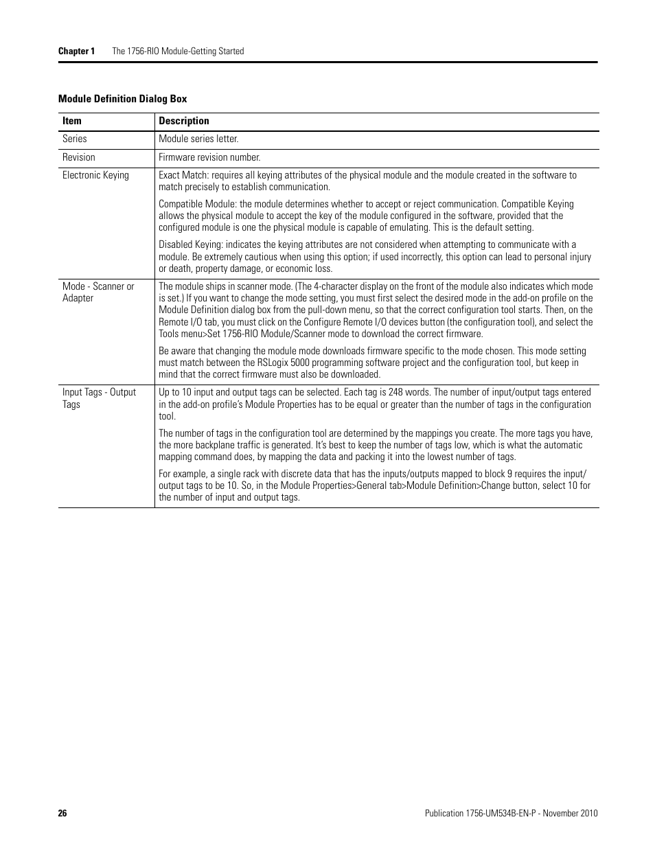 Rockwell Automation 1756-RIO ControlLogix Remote I/O Communication Interface Module User Manual User Manual | Page 26 / 176