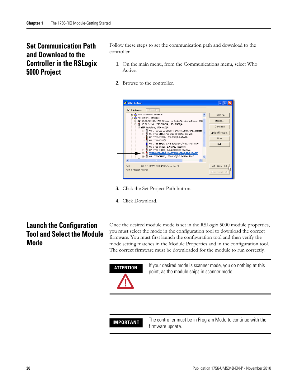 Rockwell Automation 1756-RIO ControlLogix Remote I/O Communication Interface Module User Manual User Manual | Page 30 / 176