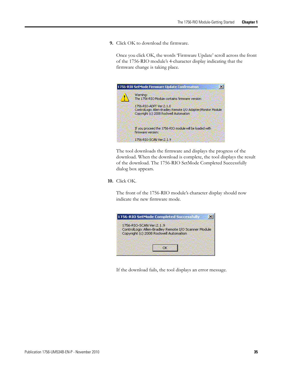 Rockwell Automation 1756-RIO ControlLogix Remote I/O Communication Interface Module User Manual User Manual | Page 35 / 176