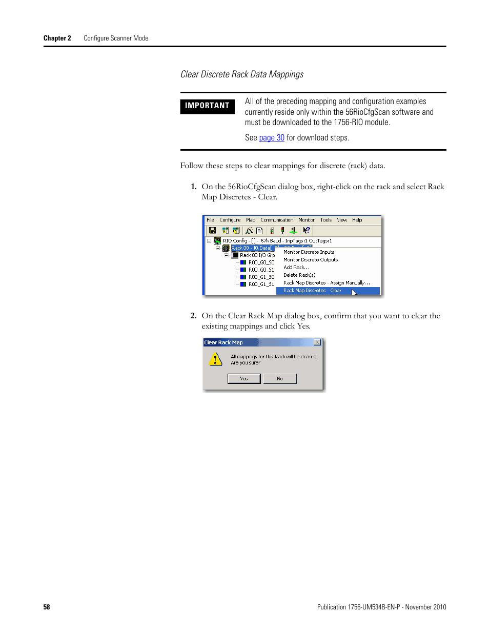 Rockwell Automation 1756-RIO ControlLogix Remote I/O Communication Interface Module User Manual User Manual | Page 58 / 176