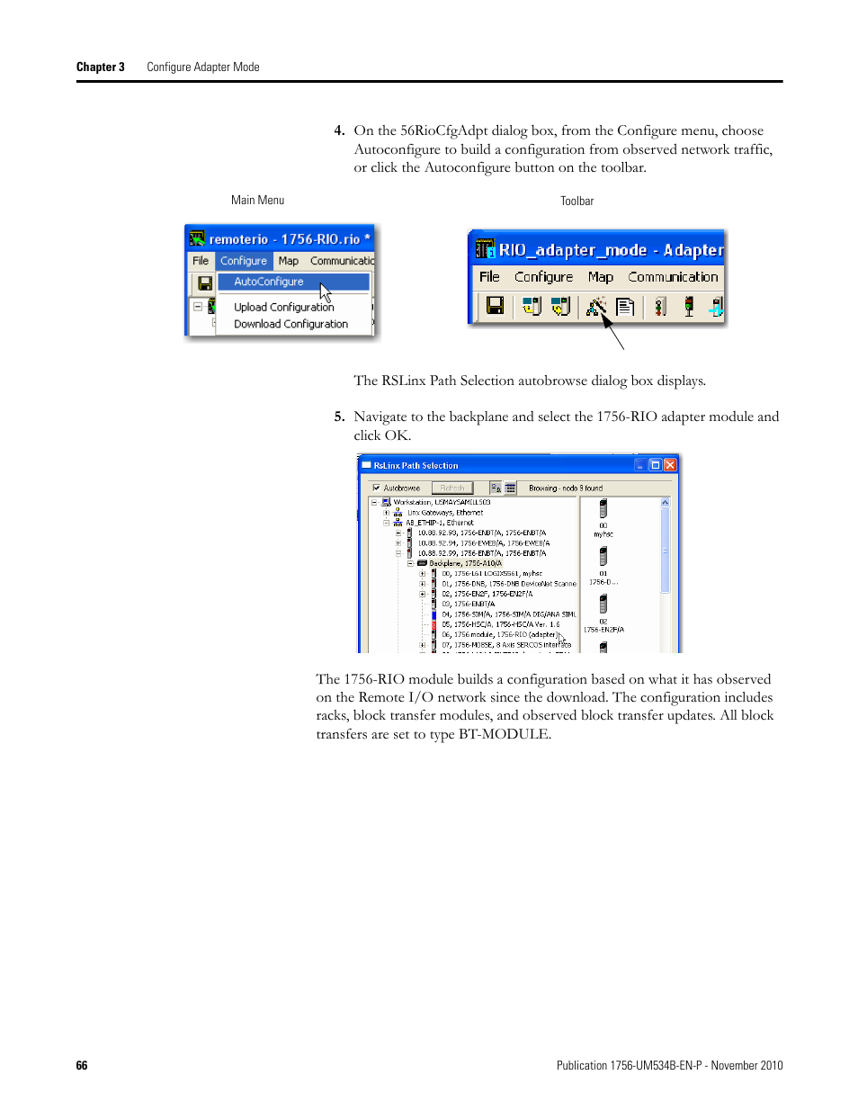 Rockwell Automation 1756-RIO ControlLogix Remote I/O Communication Interface Module User Manual User Manual | Page 66 / 176
