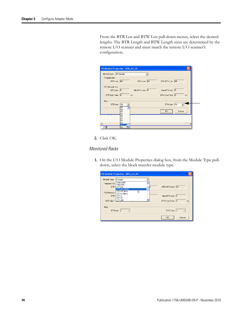 Rockwell Automation 1756-RIO ControlLogix Remote I/O Communication Interface Module User Manual User Manual | Page 74 / 176