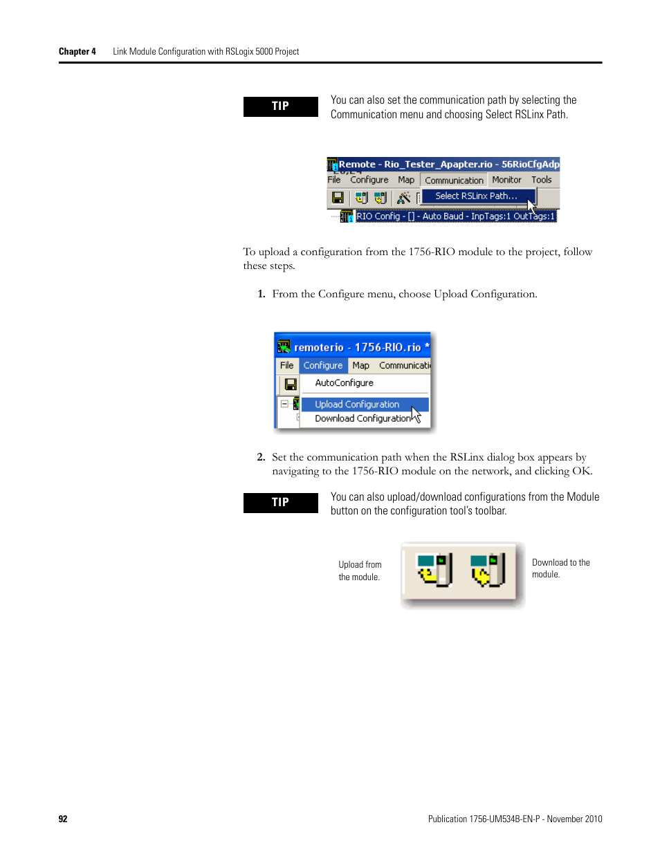 Rockwell Automation 1756-RIO ControlLogix Remote I/O Communication Interface Module User Manual User Manual | Page 92 / 176