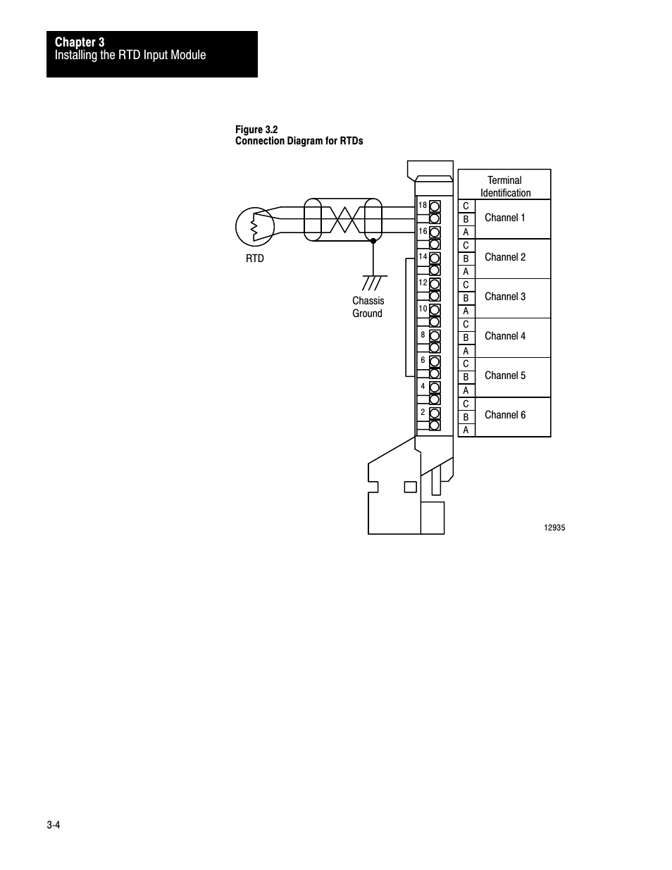 Installing the rtd input module chapter 3 | Rockwell Automation 1771-IR , D17716.5.76 RTD INPUT MODULE User Manual | Page 15 / 68