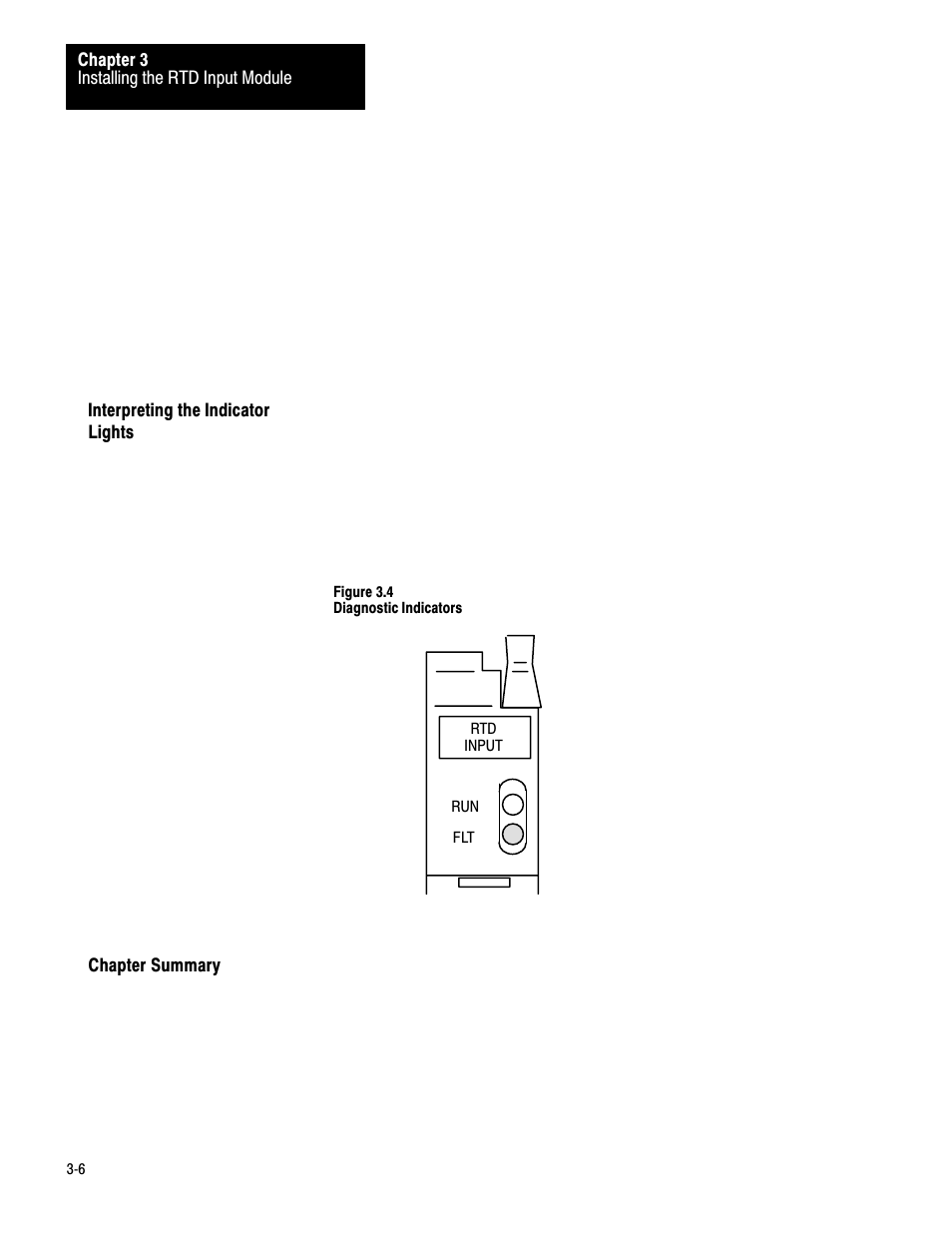 Interpreting the indicator lights, Chapter summary | Rockwell Automation 1771-IR , D17716.5.76 RTD INPUT MODULE User Manual | Page 17 / 68