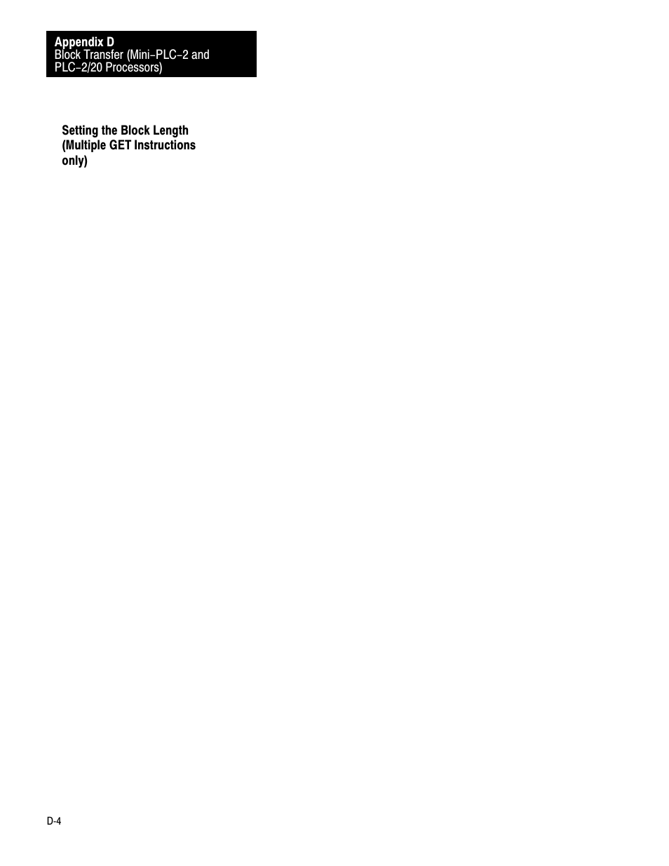 Setting the block length | Rockwell Automation 1771-IR , D17716.5.76 RTD INPUT MODULE User Manual | Page 58 / 68