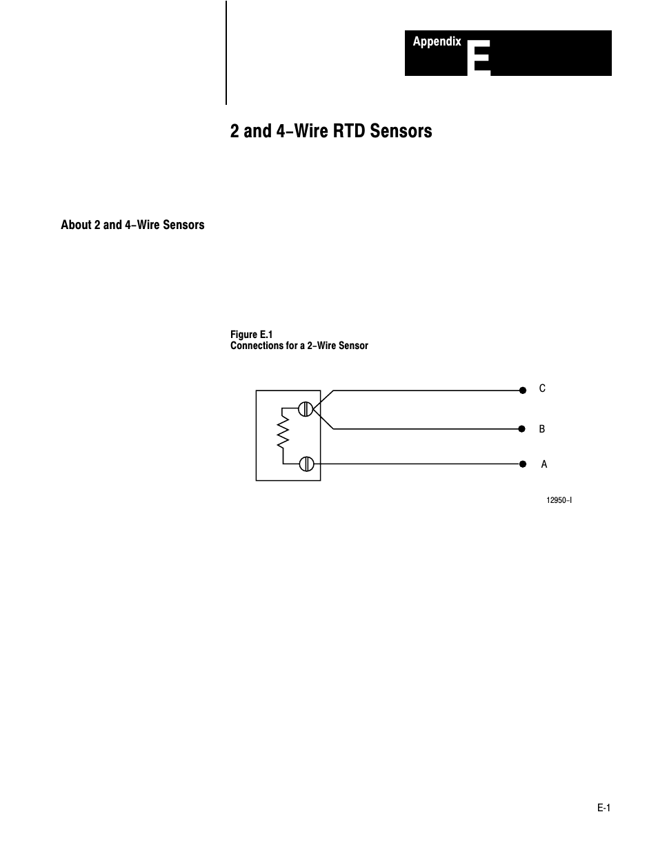 E - 2 and 4-wire rtd sensors, About 2 and 4-wire sensors, 2 and 4-wire rtd sensors | Rockwell Automation 1771-IR , D17716.5.76 RTD INPUT MODULE User Manual | Page 60 / 68