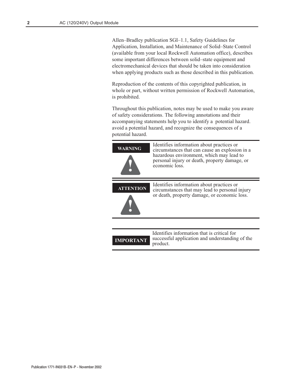 Rockwell Automation 1771-OAN Installation Instructions User Manual | Page 2 / 12
