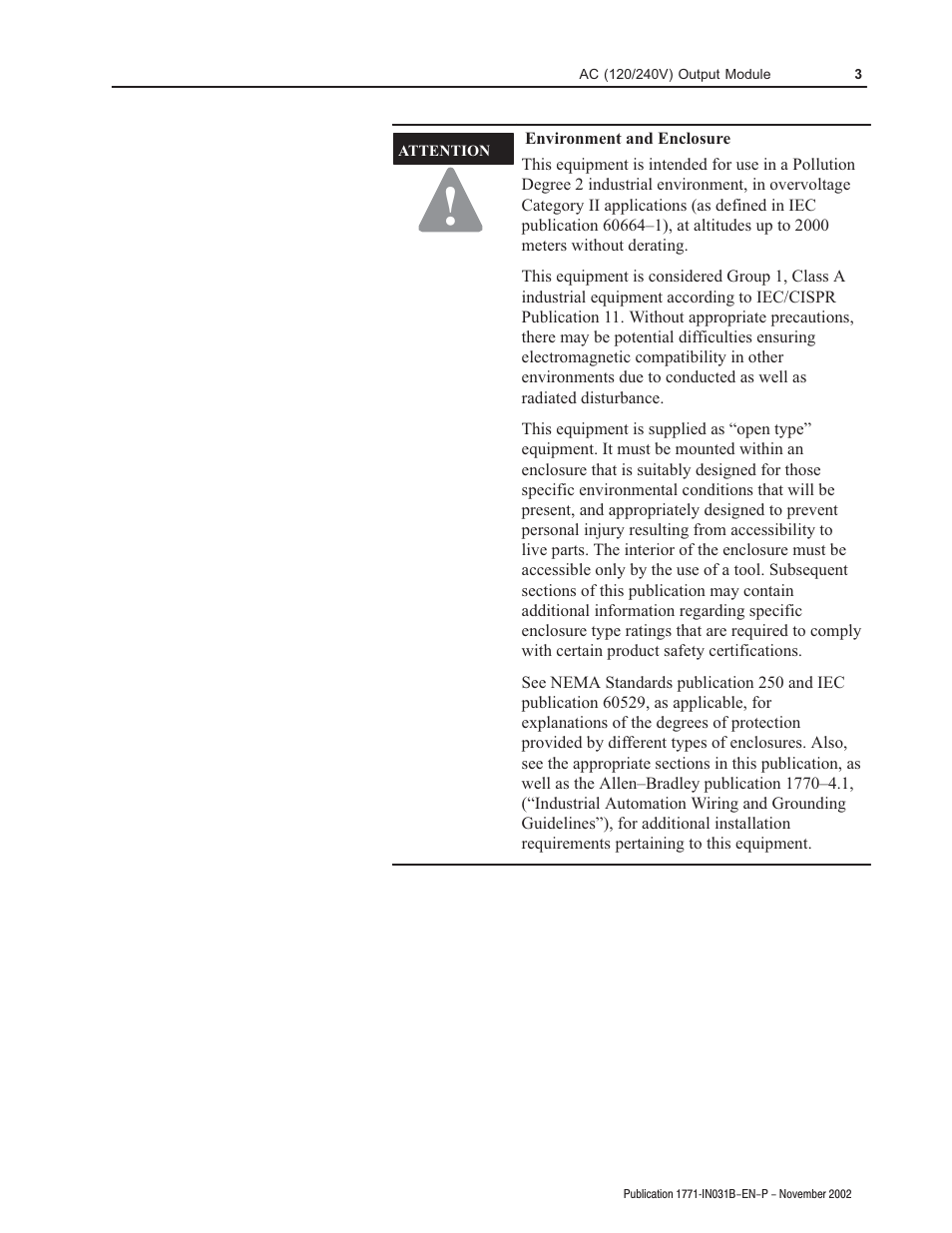 Rockwell Automation 1771-OAN Installation Instructions User Manual | Page 3 / 12