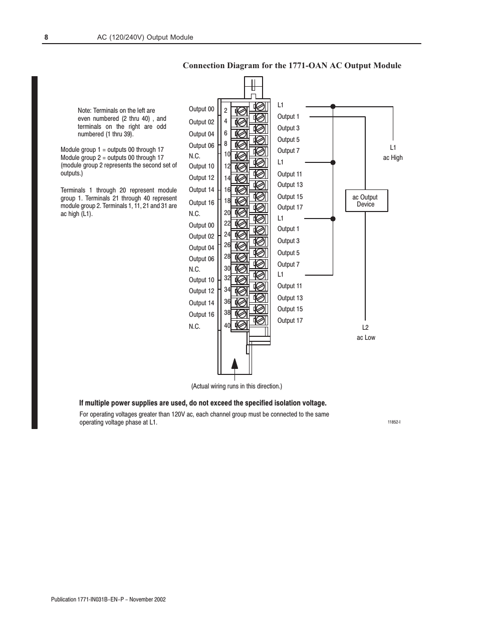 Rockwell Automation 1771-OAN Installation Instructions User Manual | Page 8 / 12