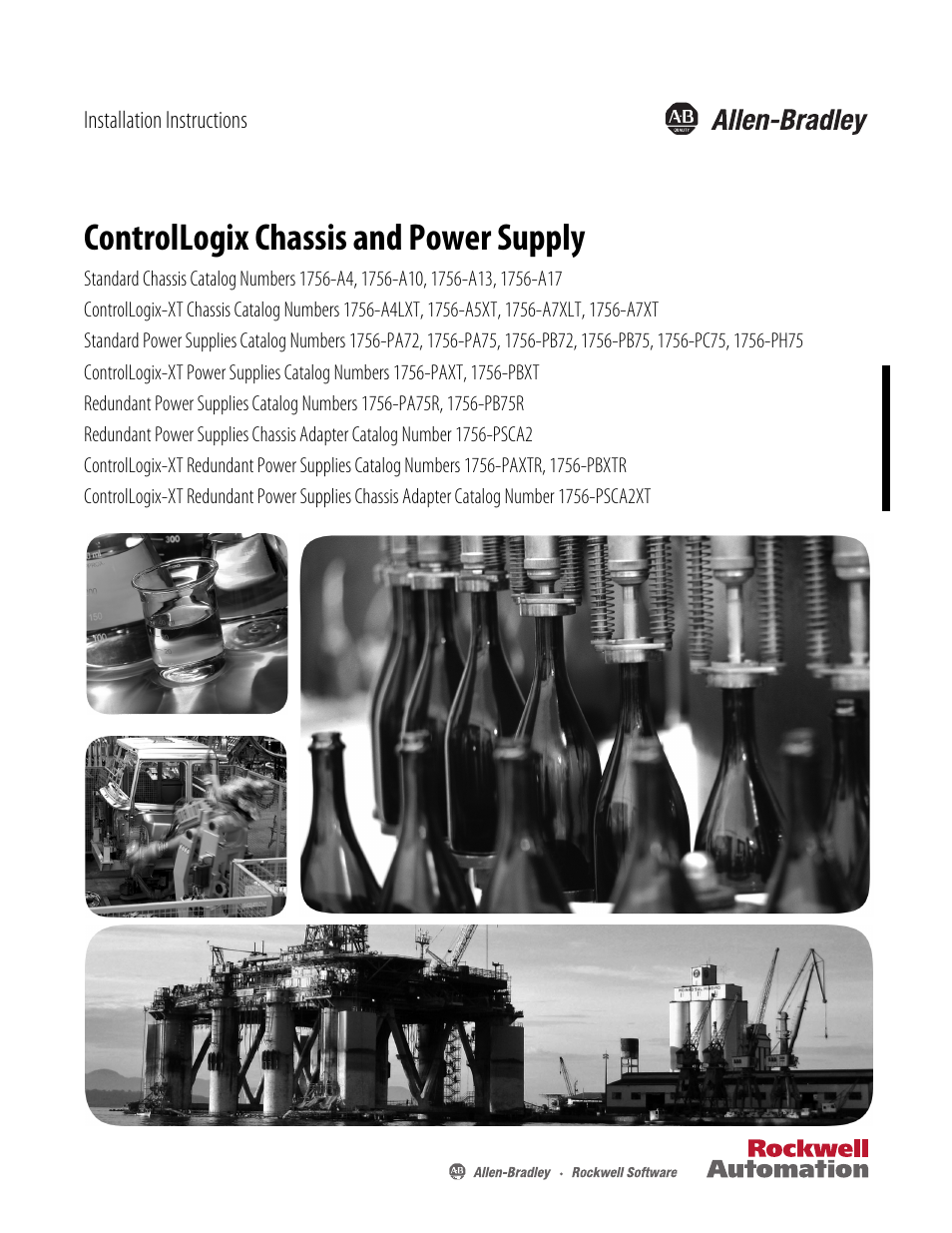 Rockwell Automation 1756-xxxx ControlLogix Chassis and Power Supplies Installation Instructions User Manual | 60 pages