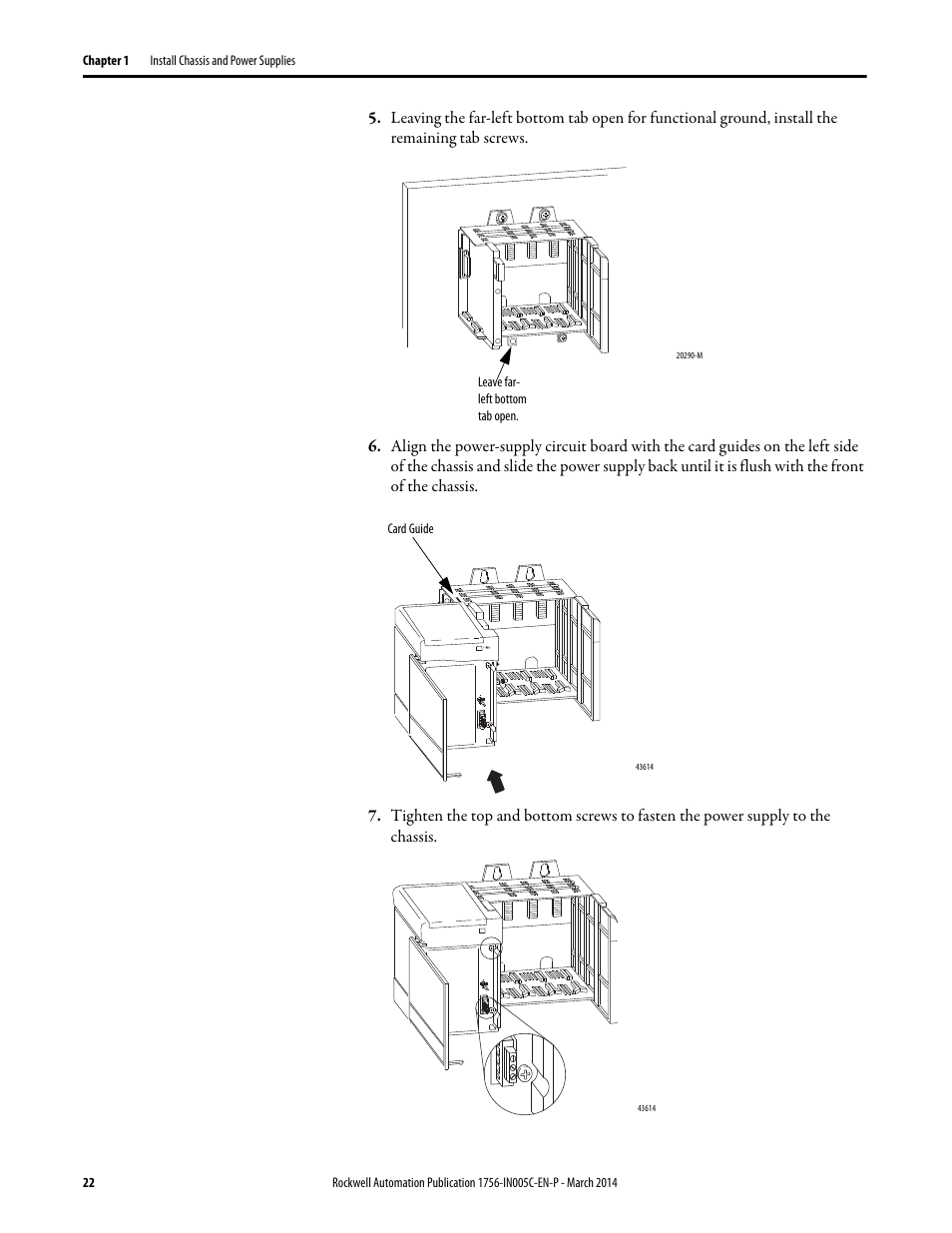 Rockwell Automation 1756-xxxx ControlLogix Chassis and Power Supplies Installation Instructions User Manual | Page 22 / 60