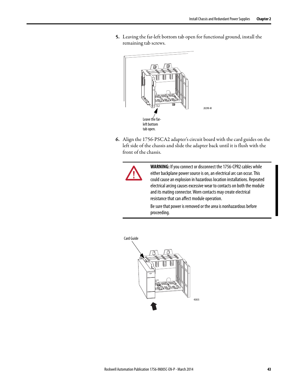 Rockwell Automation 1756-xxxx ControlLogix Chassis and Power Supplies Installation Instructions User Manual | Page 43 / 60